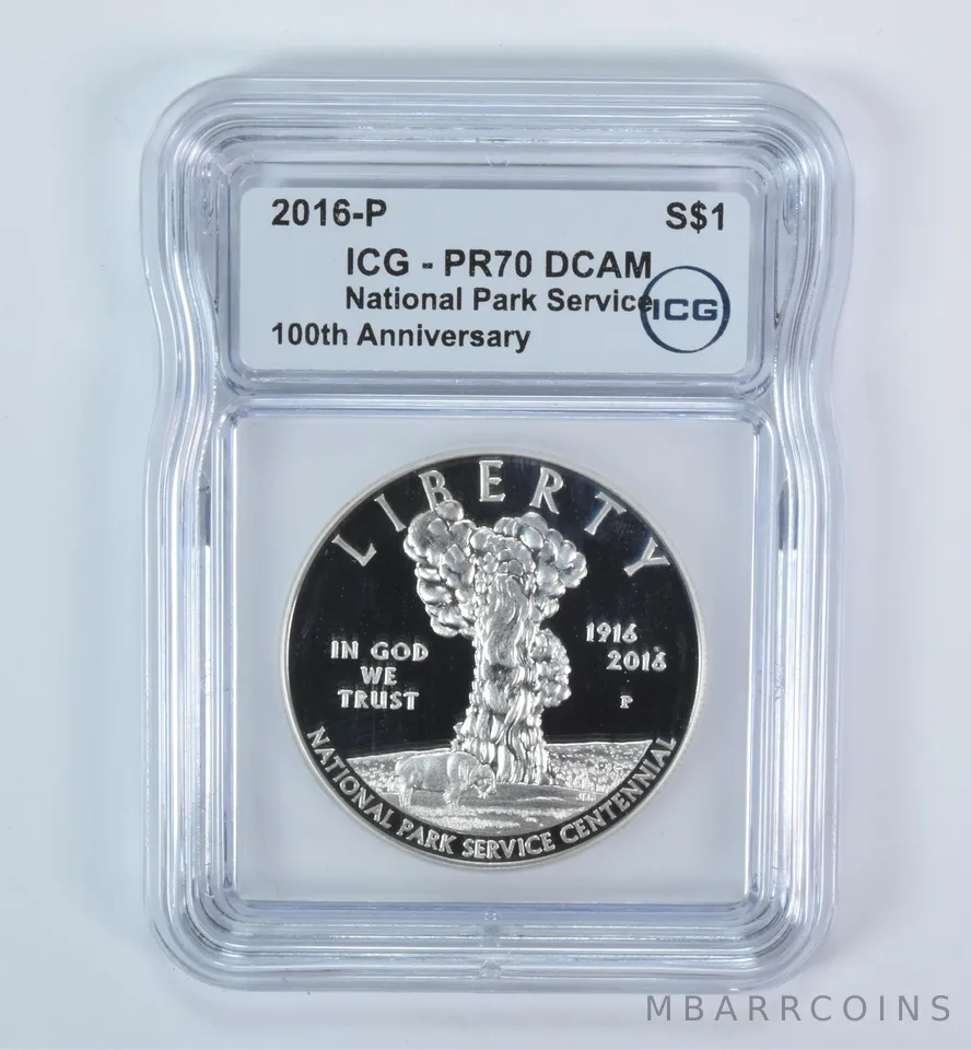 2016-P National Parks Commemorative Silver Dollar PR70 DCAM ICG