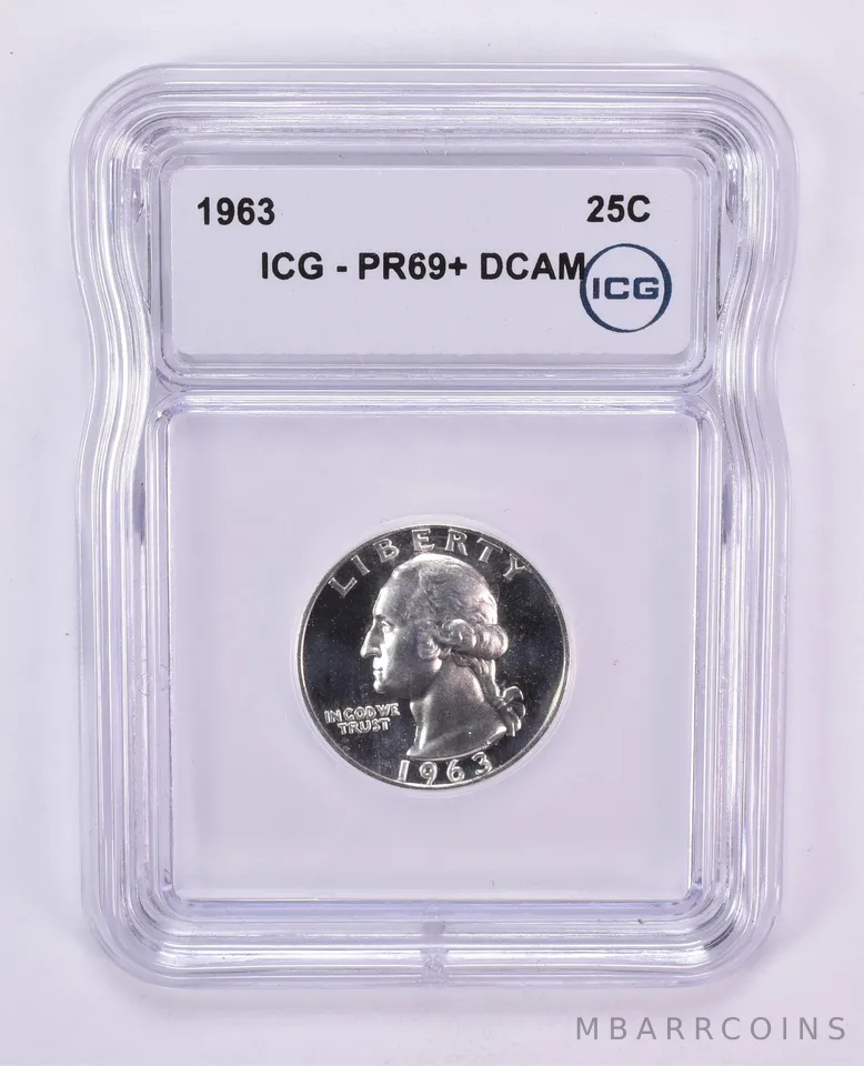 1963 Washington Quarter PR69+ DCAM ICG