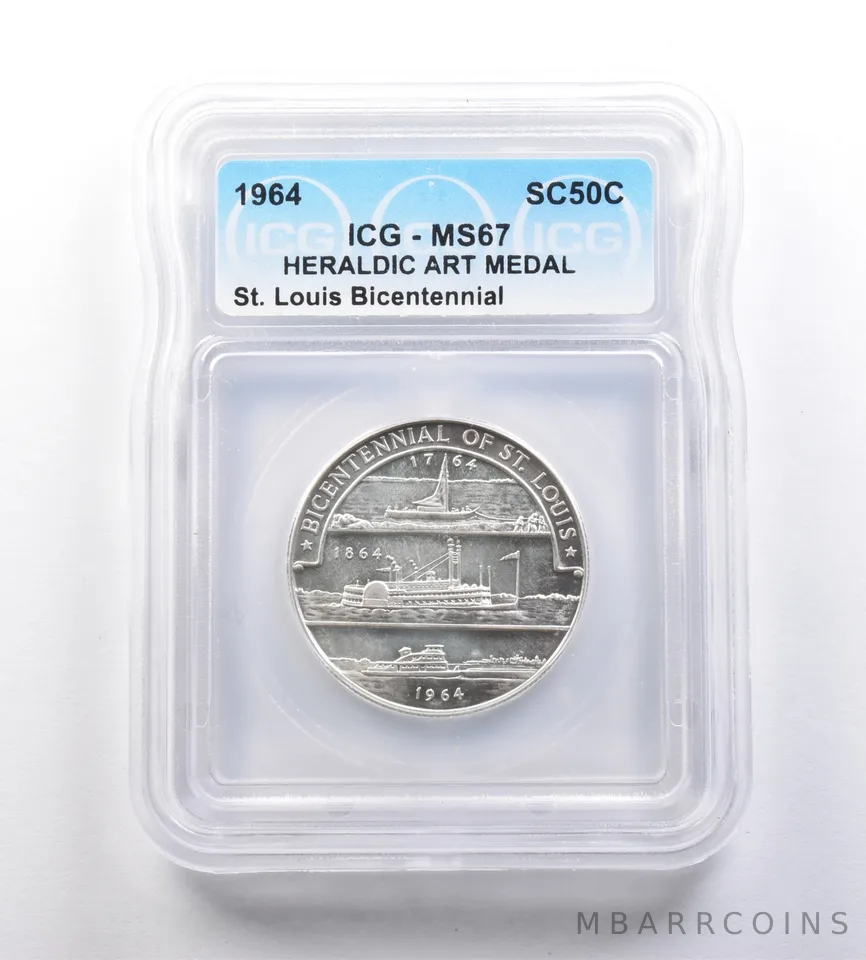 1964 So-Called Half Dollar St Louis Bicentennial MS67 ICG *7168
