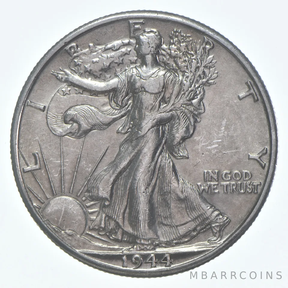 CHAU 1944-D Walking Liberty Half Dollar Choice AU 90% Silver (1pc)
