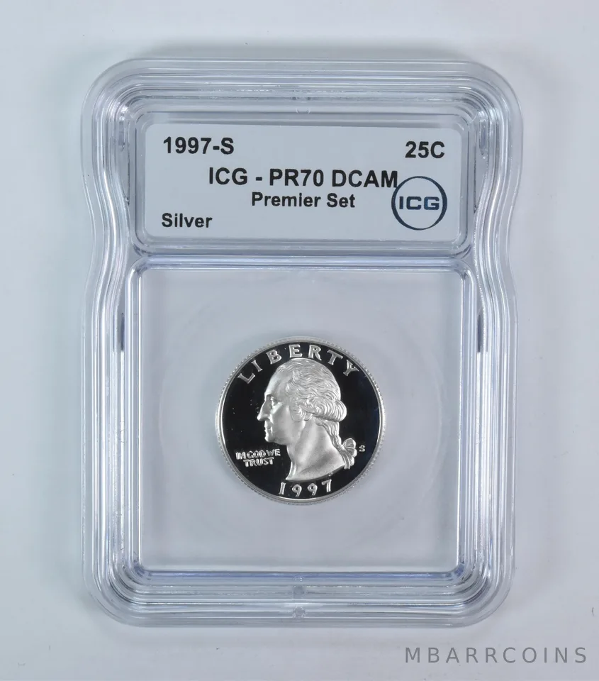 1997-S Washington Quarter Silver Premier Set PR70 DCAM ICG