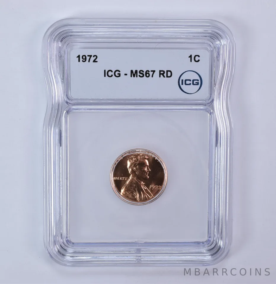 1972 Lincoln Memorial Cent MS67 RD ICG