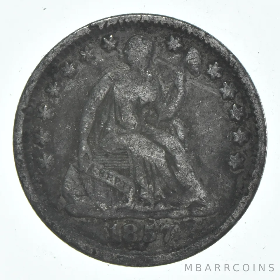1857 Seated Liberty Half Dime *6178