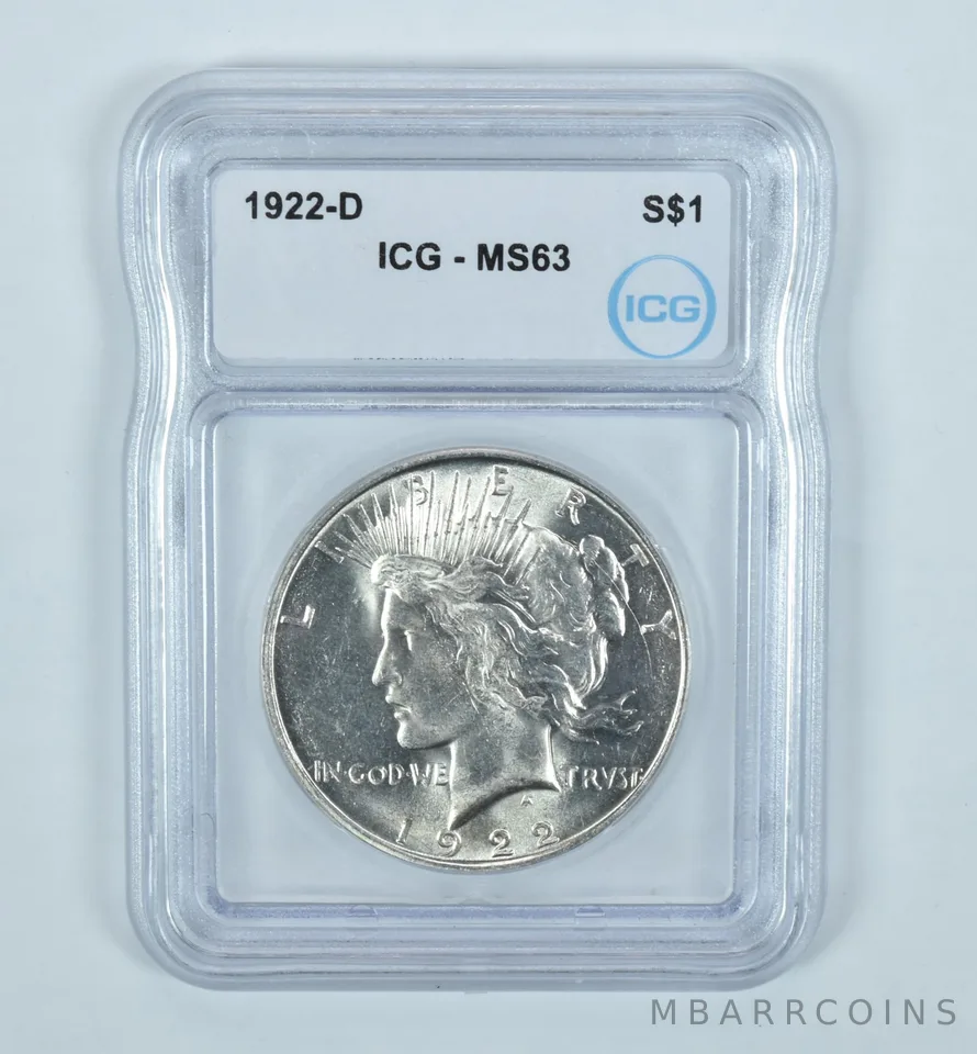 1922-D Peace Silver Dollar MS63 ICG