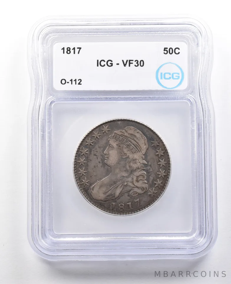 1817 Capped Bust Half Dollar O-112 VF30 ICG *3075