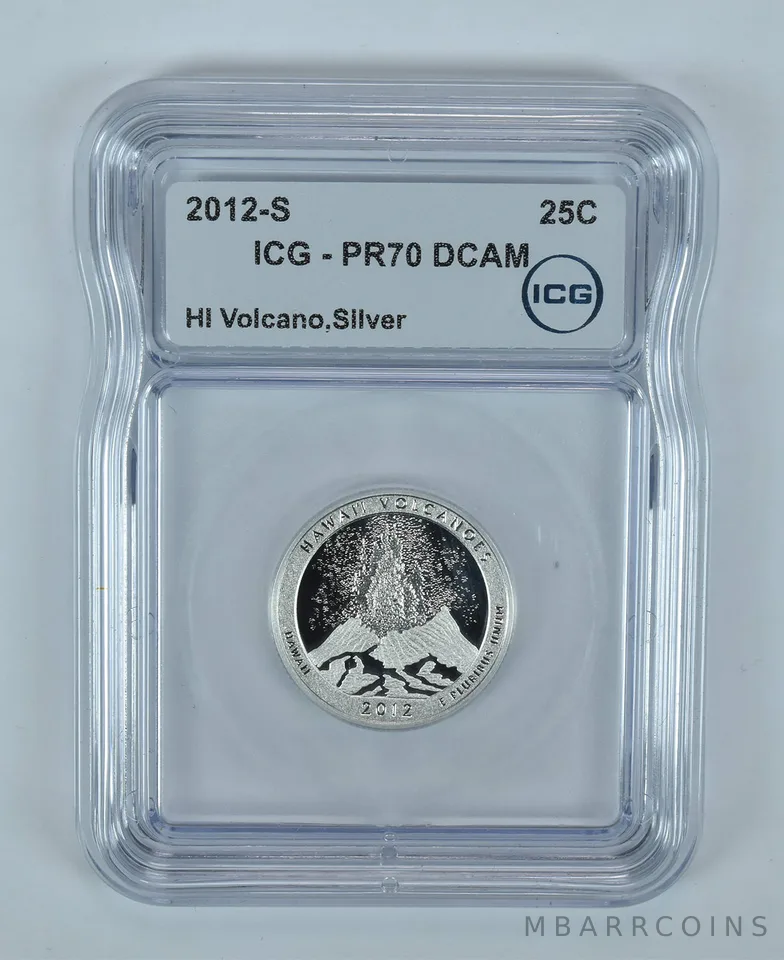2012-S Washington Quarter ATB Hawaii Volcanoes Silver PR70 DCAM ICG