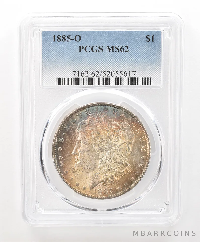 1885-O Morgan Silver Dollar MS62 PCGS Beautiful Tone a6635