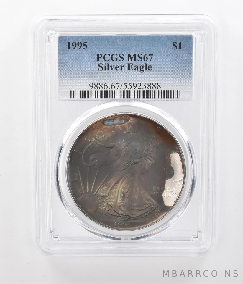 1995 American Silver Eagle MS67 PCGS Beautiful Tone *1253