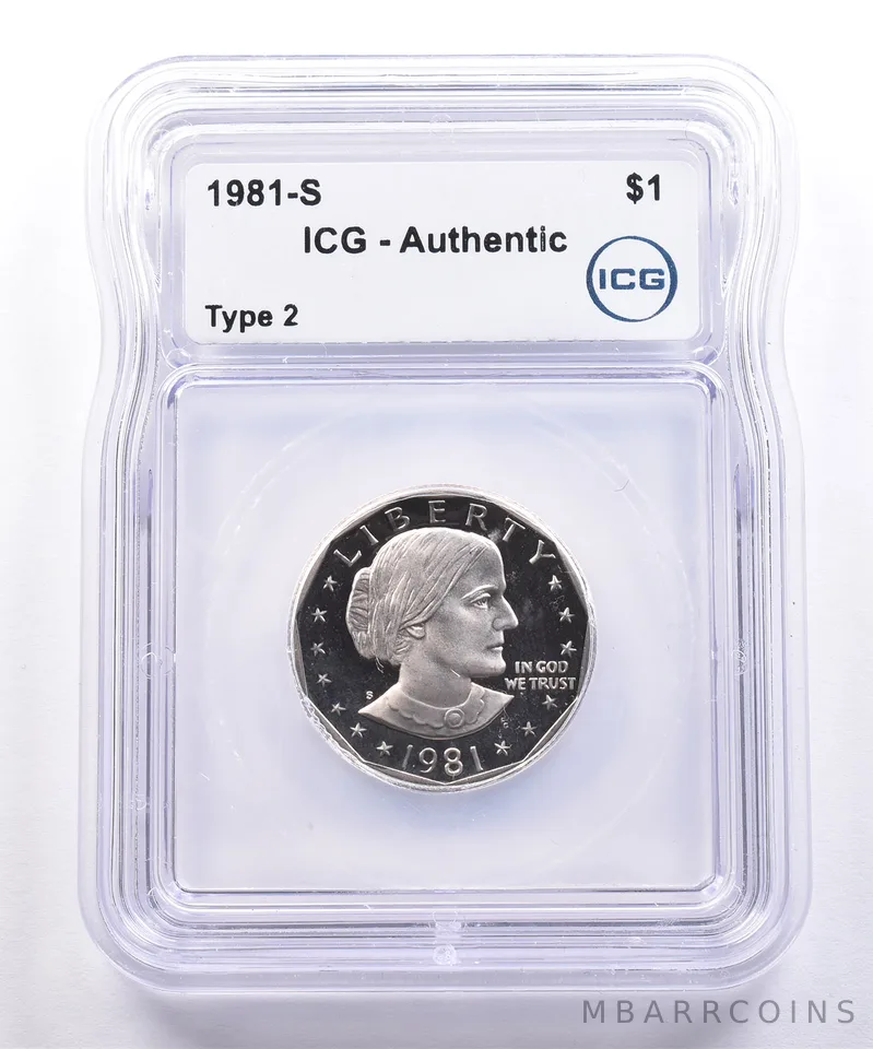 1981-S Susan B Anthony $1 Type 2 Authentic ICG