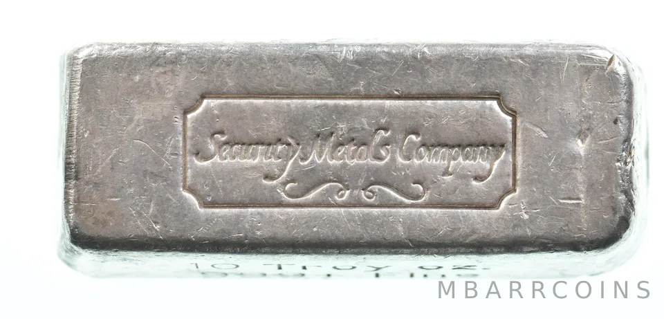 10 Troy Oz Silver Bar Security Metals Company *5088