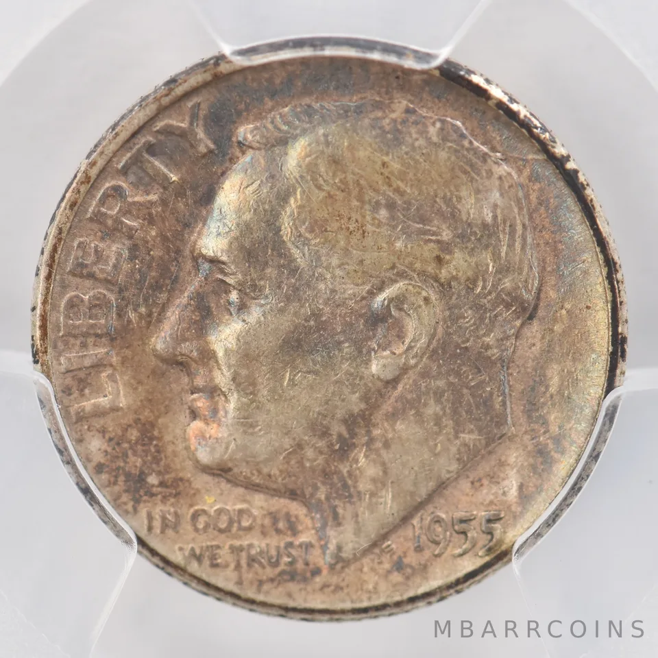 1955 Roosevelt Dime VF30 PCGS Beautiful Tone *0794