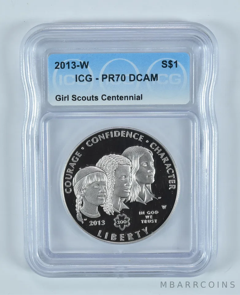 2013-W Girl Scouts Commemorative Silver Dollar PR70 DCAM ICG