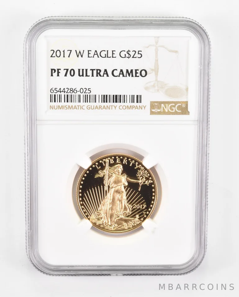 2017-W $25 American Gold Eagle 1/2 Oz Gold PF70 UCAM NGC