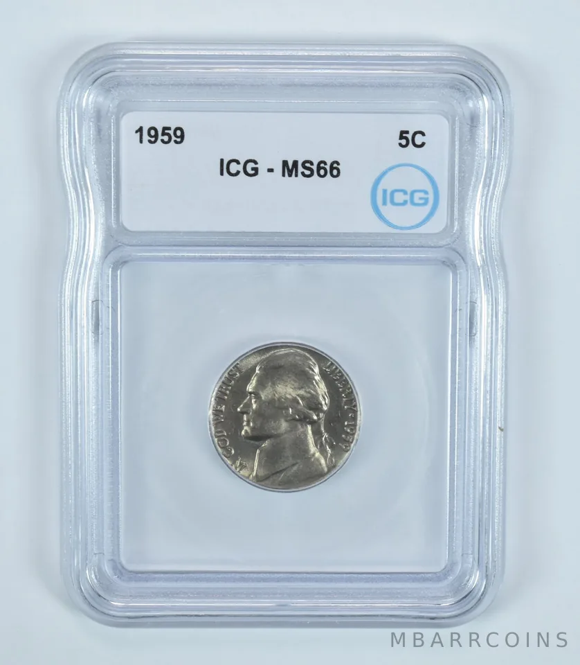 1959 Jefferson Nickel MS66 ICG