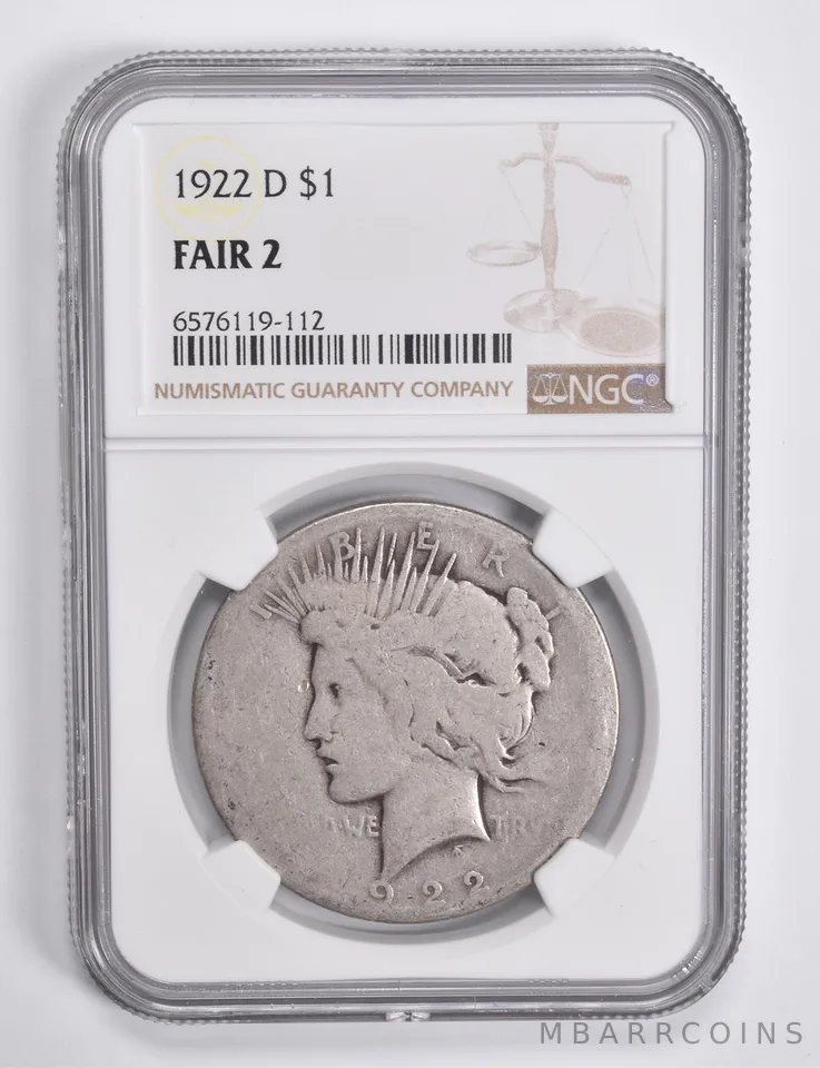 FAIR 2 1922-D Peace Silver Dollar NGC a4657