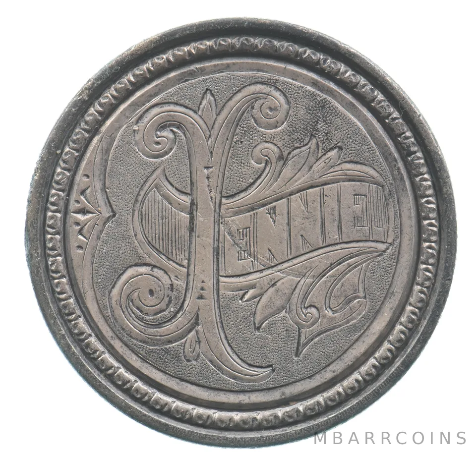Morgan Silver Dollar Love Token Jennie 1878 1921 Victorian *4358