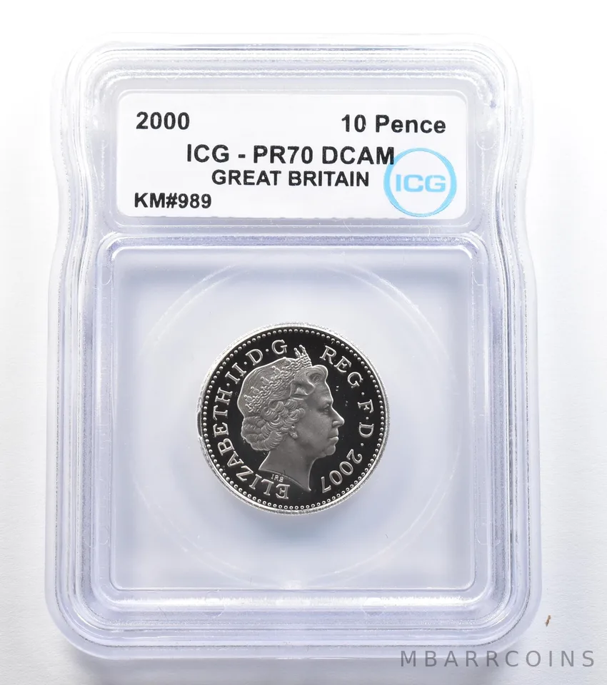 2007 Great Britain 10 Pence KM#989 PR70 DCAM ICG *7875