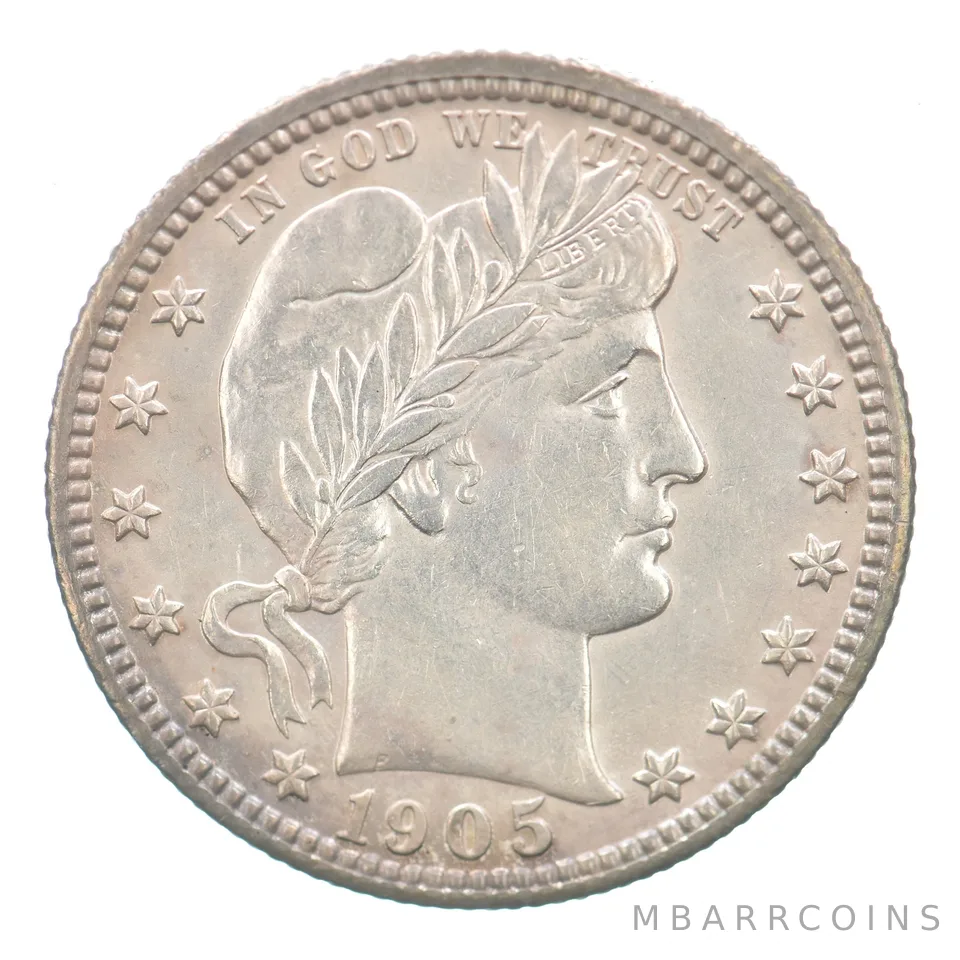 1905-S Barber Quarter Beautiful Tone a2823