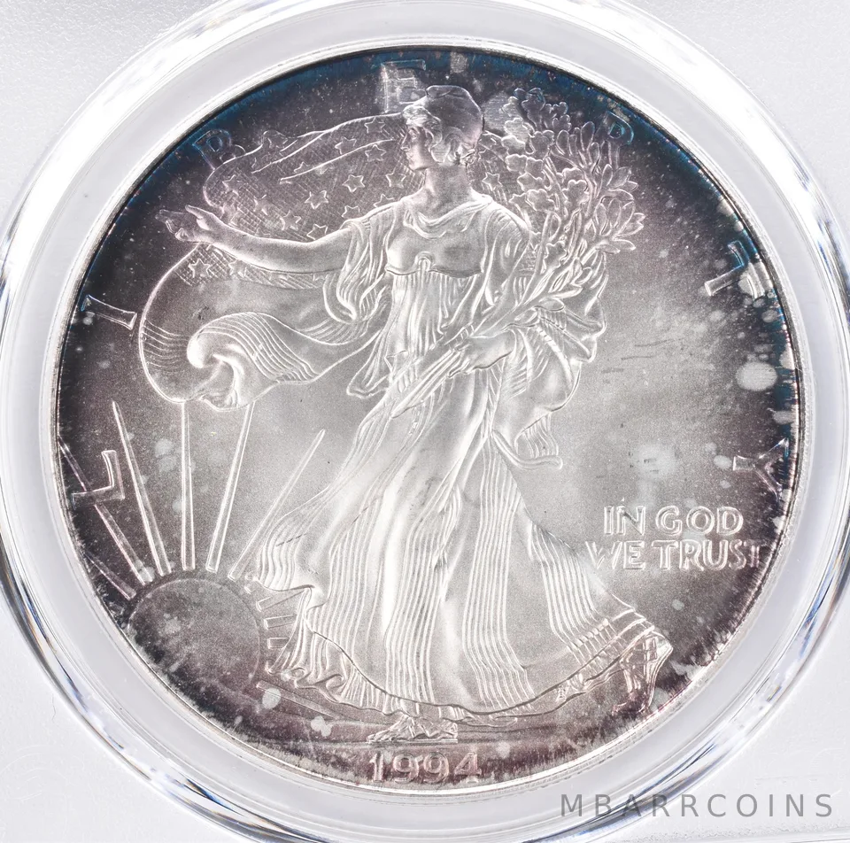 1994 American Silver Eagle MS68 PCGS Beautiful Tone *1299