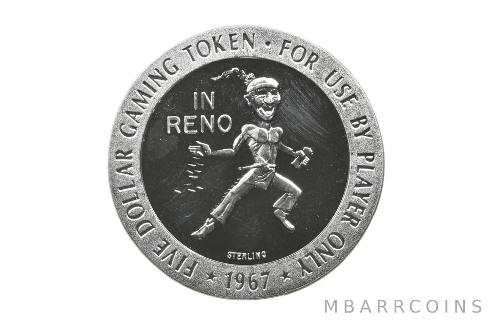 1967 Franklin Mint Gaming Token Cal-Neva Club Sterling Silver 40.8 Grams