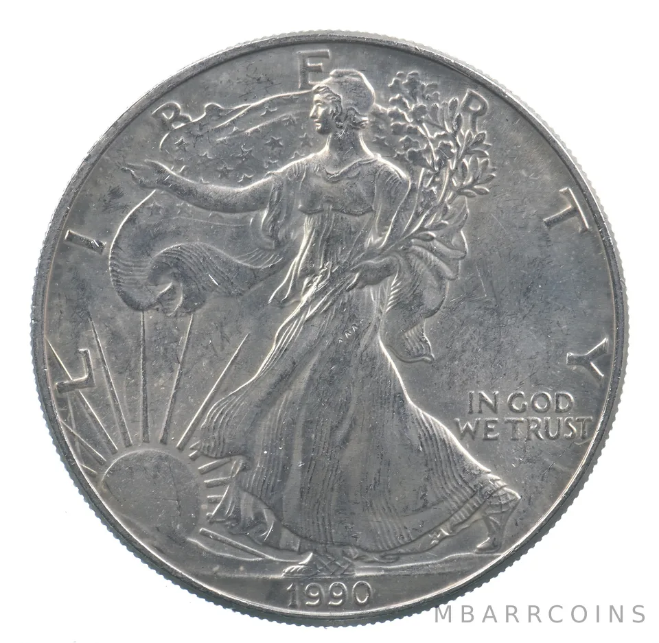 Better Date 1990 American Silver Eagle 1 Troy Oz .999 Fine Silver *645