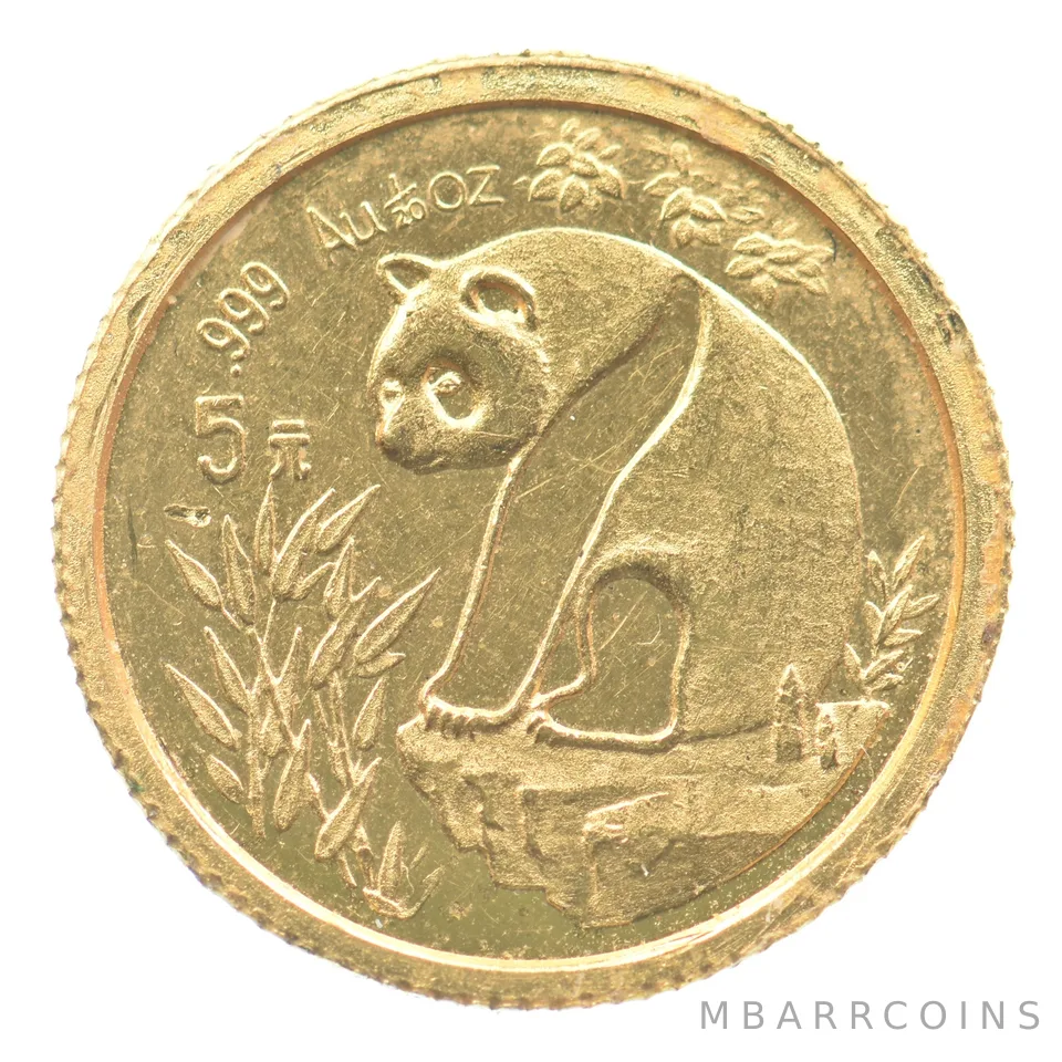 1993 China 5 Yuan Gold Panda 1/20th Oz *3503