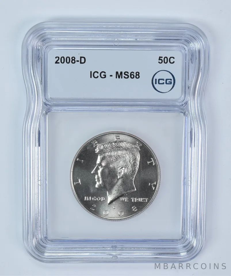 2008-D Kennedy Half Dollar MS68 ICG