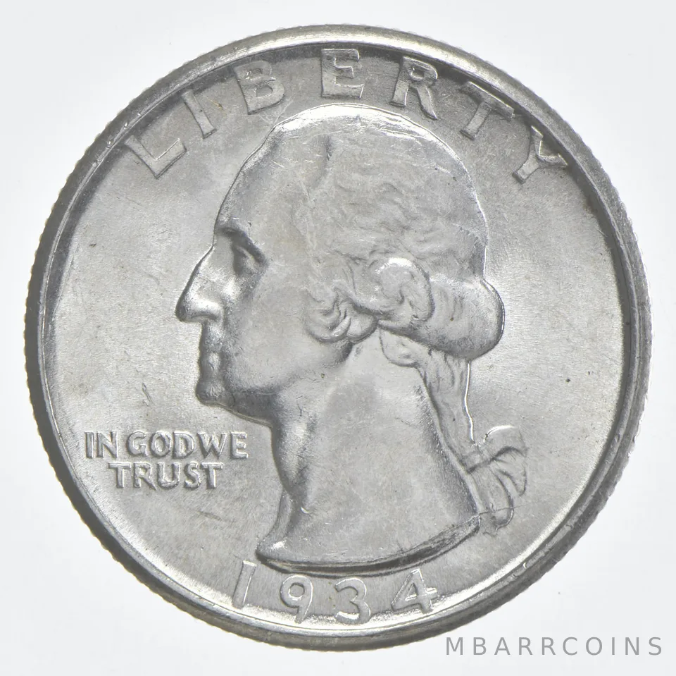 1934-D BU Washington Quarter Silver