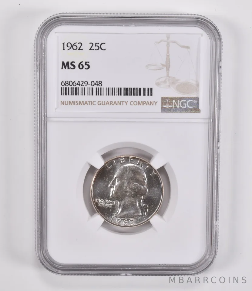 1962 Washington Quarter MS65 NGC Brown Label