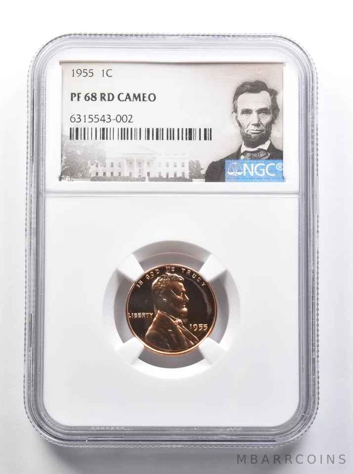 PF68 RD CAM 1955 Lincoln Wheat Cent NGC a8364