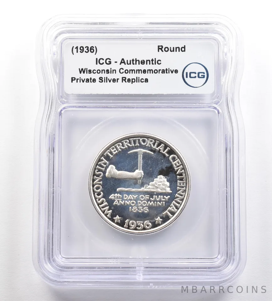 (1936) Wisconsin Commemorative Gallery Silver Half Dollar ICG *4261