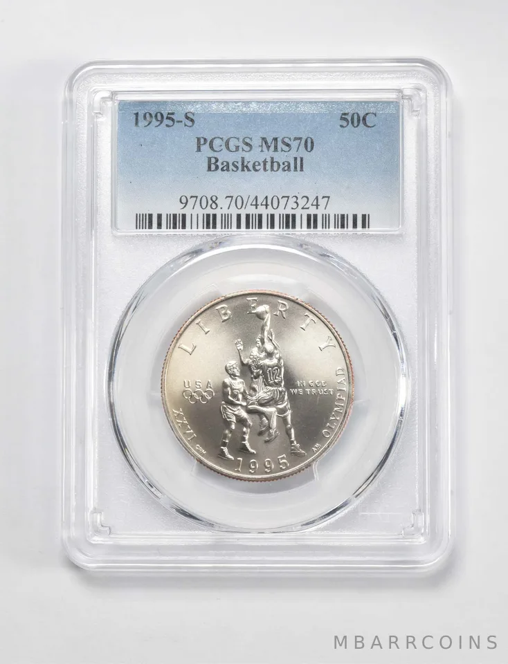 1995-S Olympics Basketball Commemorative Half Dollar MS70 PCGS