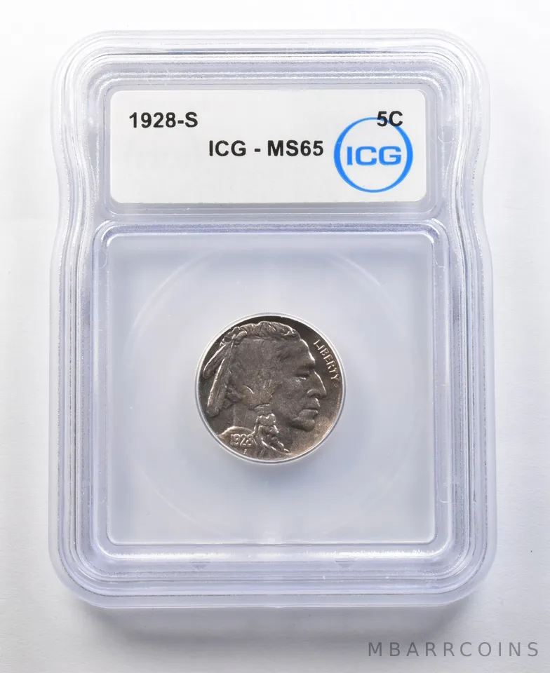 1928-S Indian Head Buffalo Nickel MS65 ICG *0311