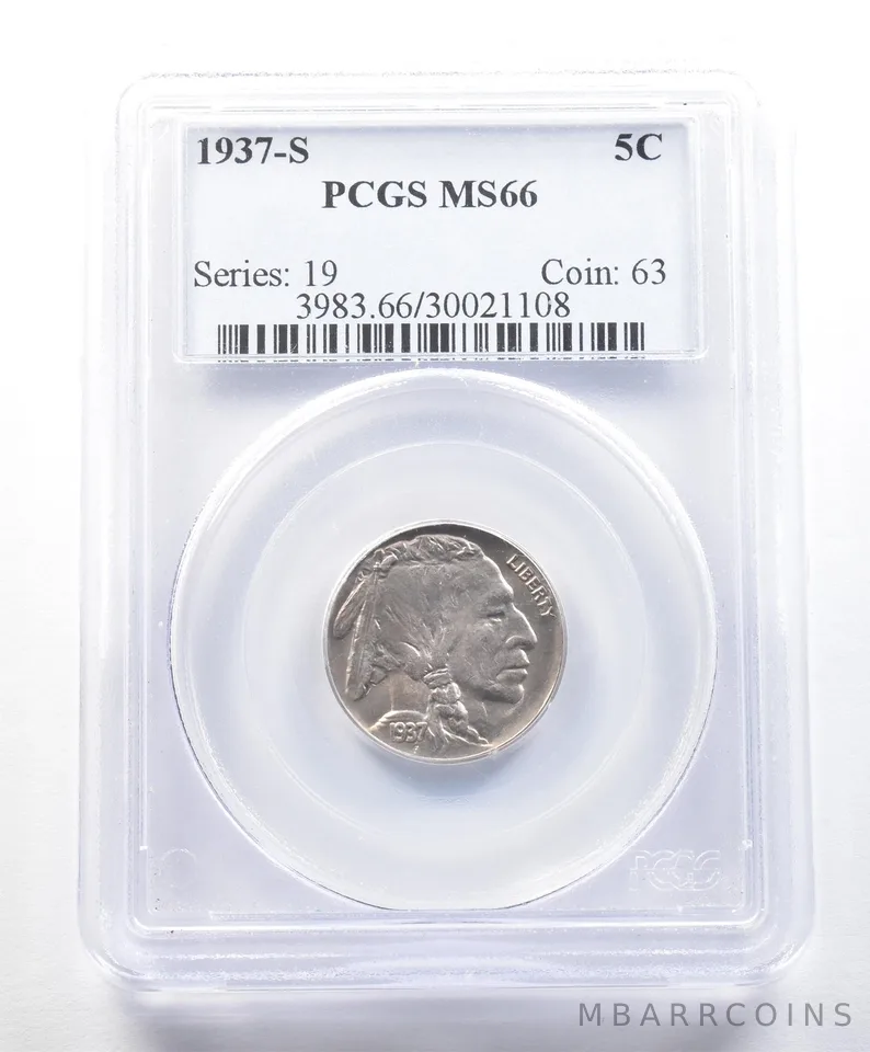 1937-S Indian Head Buffalo Nickel MS66 PCGS *9065