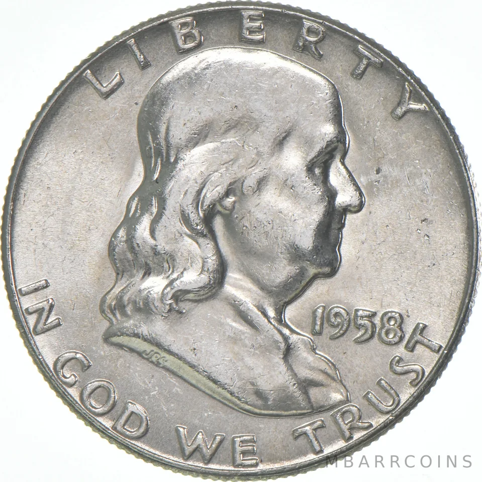1958 Franklin Half Dollar AU 90% Silver