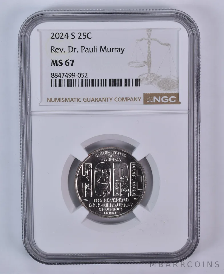 2024-S American Women Quarter Rev Dr Pauli Murray MS67 NGC Brown Label