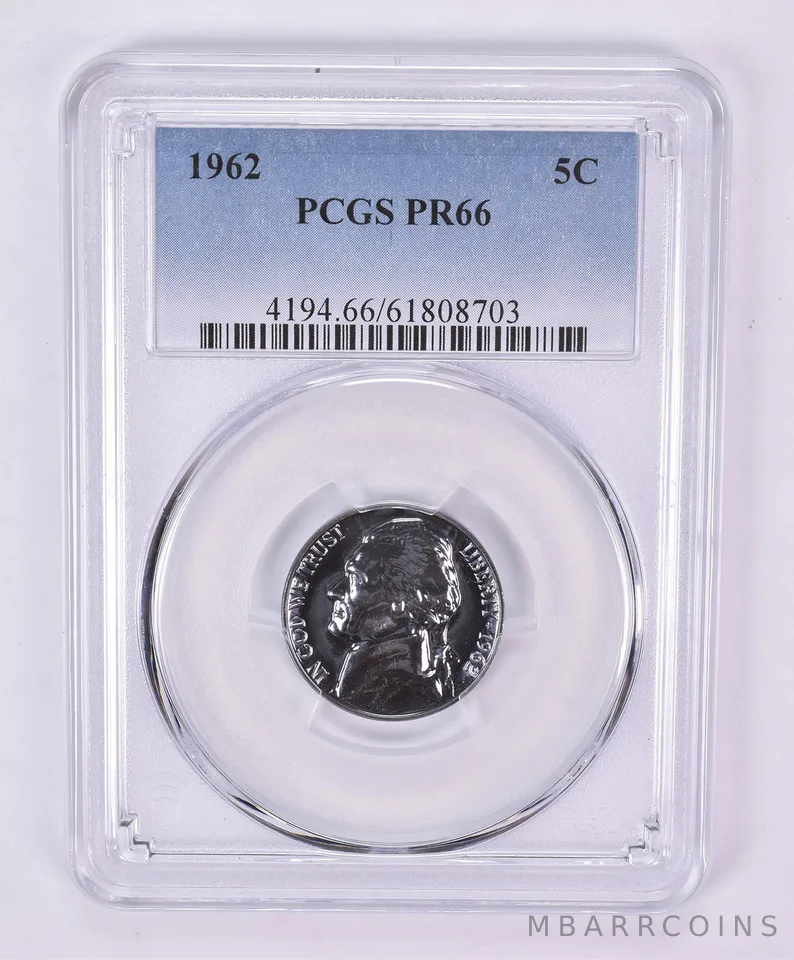 1962 Jefferson Nickel PR66 PCGS Beautiful Tone *1121