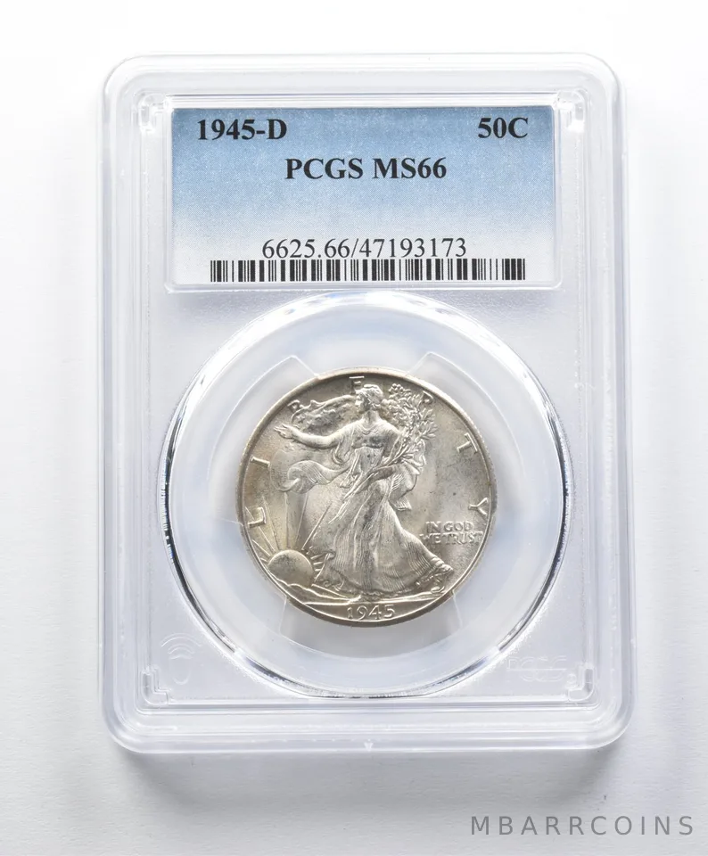 MS66 1945-D Walking Liberty Half Dollar PCGS *9985
