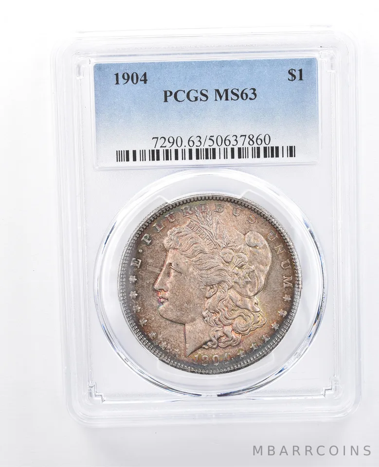 1904 Morgan Silver Dollar MS63 PCGS Beautiful Tone *8045
