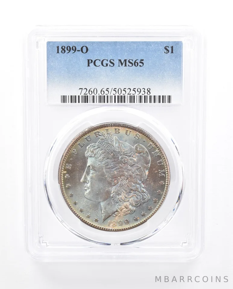 1899-O Morgan Silver Dollar MS65 PCGS Beautiful Blue Tone *5416