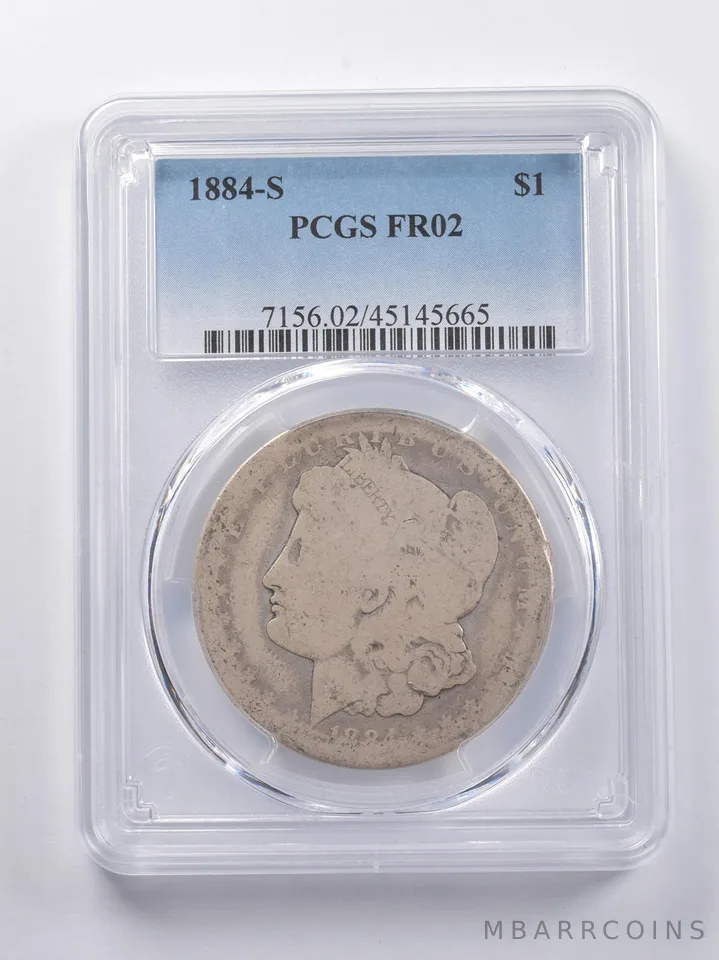 FR02 1884-S Morgan Silver Dollar PCGS a6886