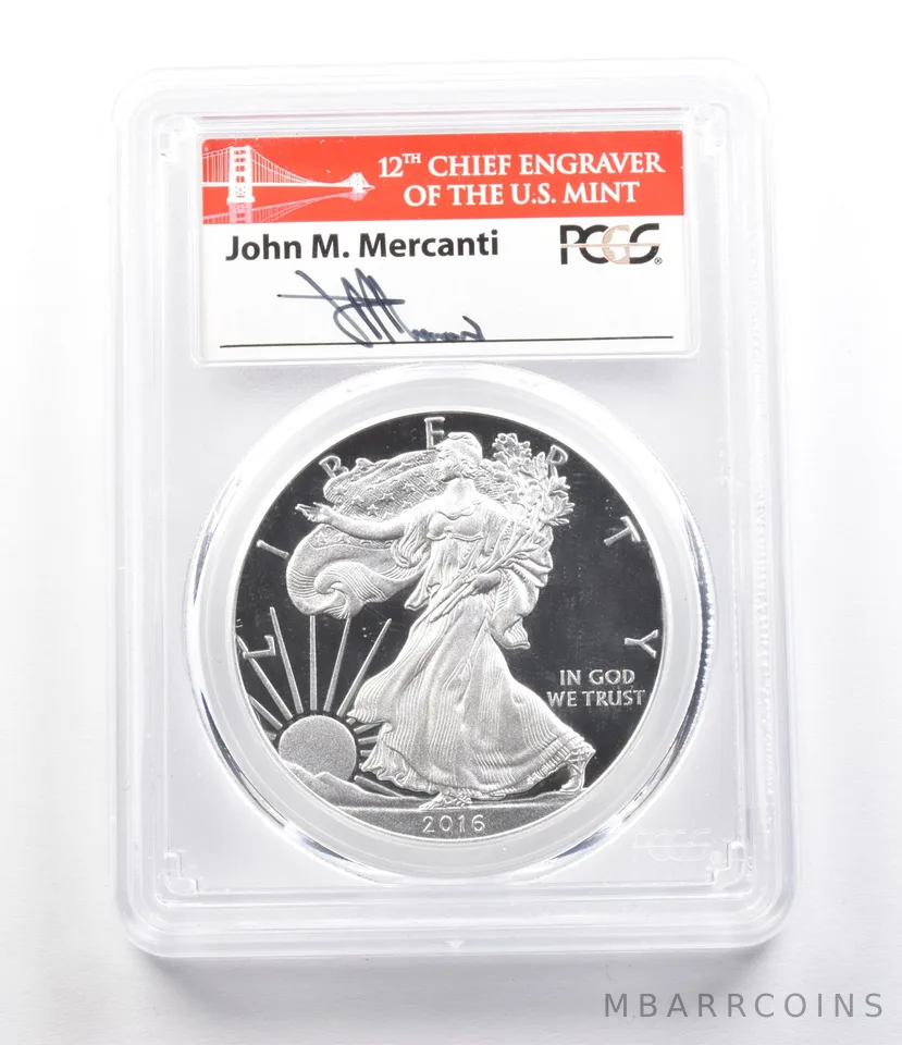 2016-W American Silver Eagle First Strike Mercanti PR70 DCAM PCGS *2663