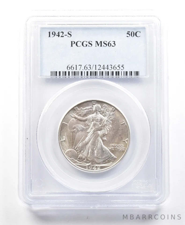 1942-S Walking Liberty Half Dollar MS63 PCGS *2323