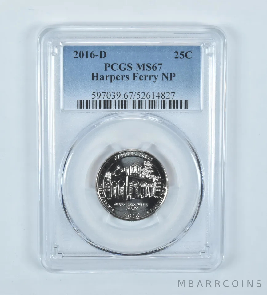 2016-D Washington Quarter ATB Harpers Ferry MS67 PCGS