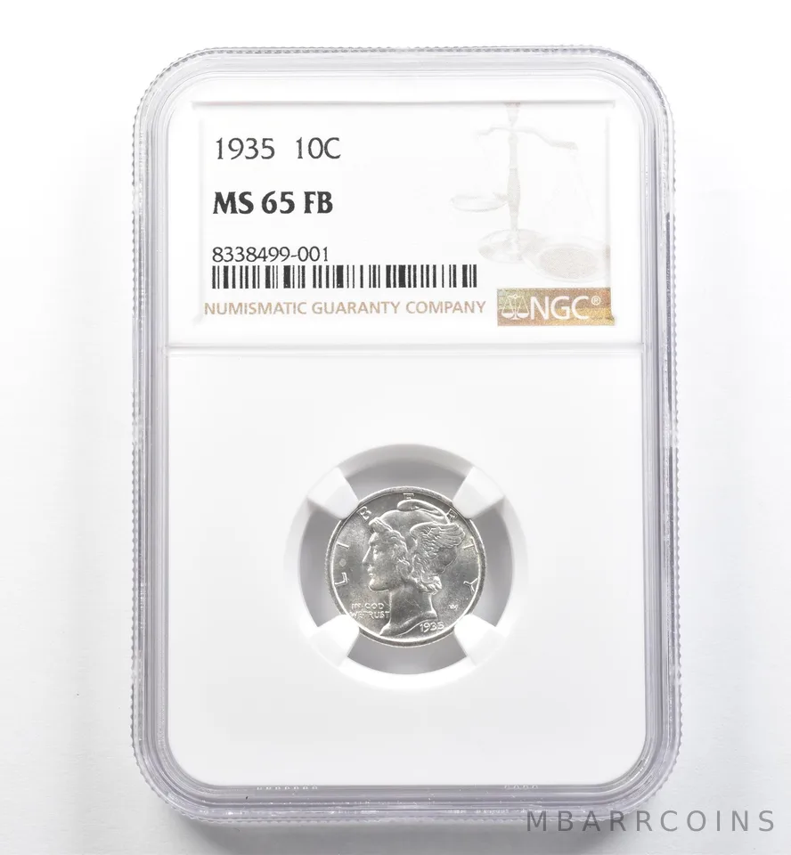 1935 Mercury Dime MS65 FB NGC *0167