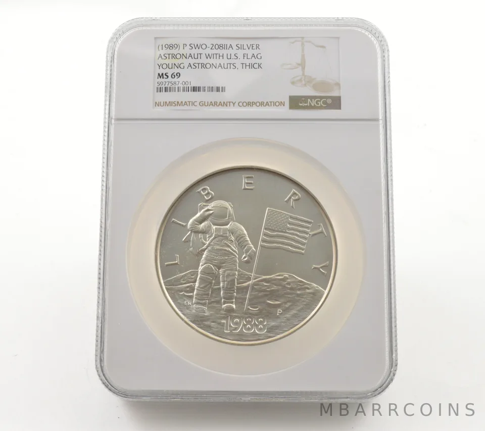 MS69 (1989) P Young Astronauts - SWO-20811A Silver - 12 Oz Silver NGC a7321