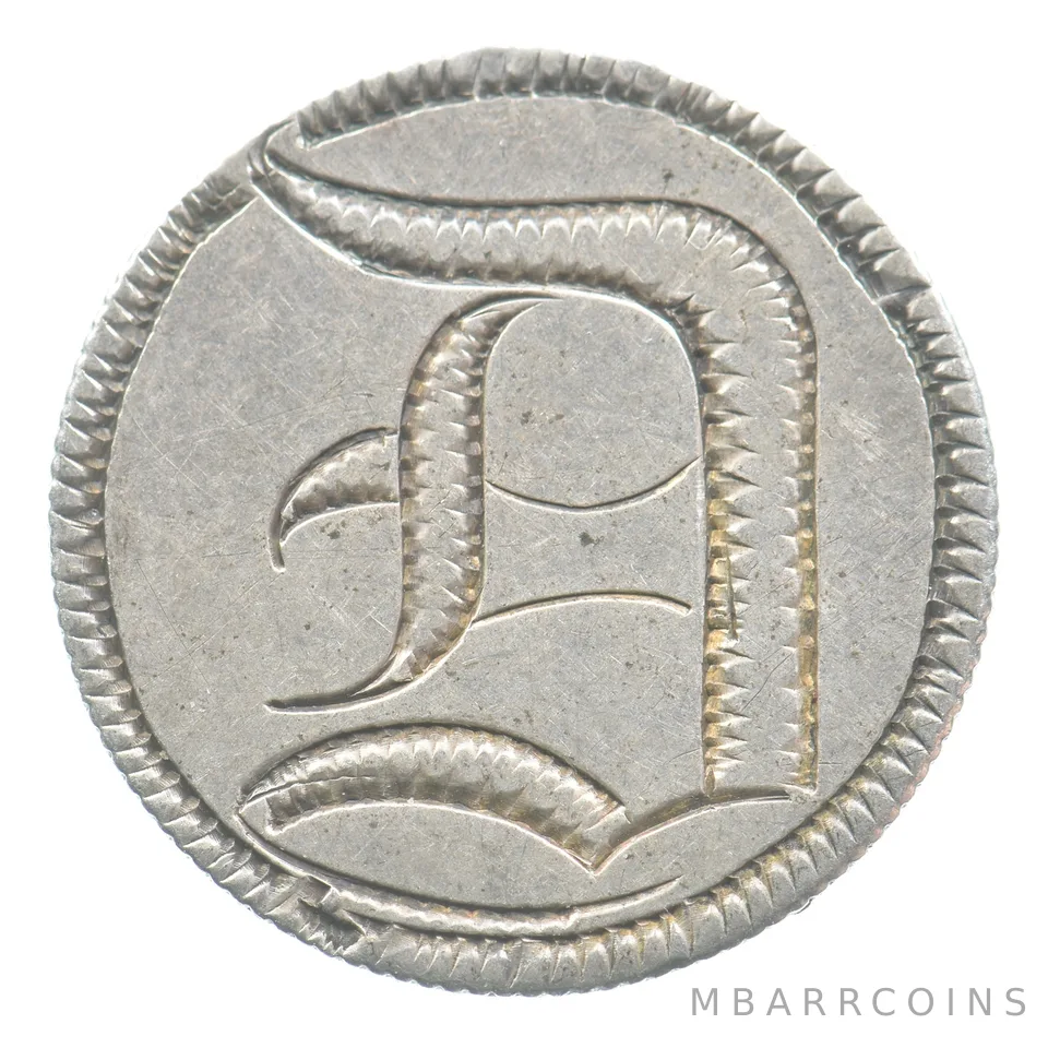 1876 Seated Liberty Dime Love Token Victorian D *5488