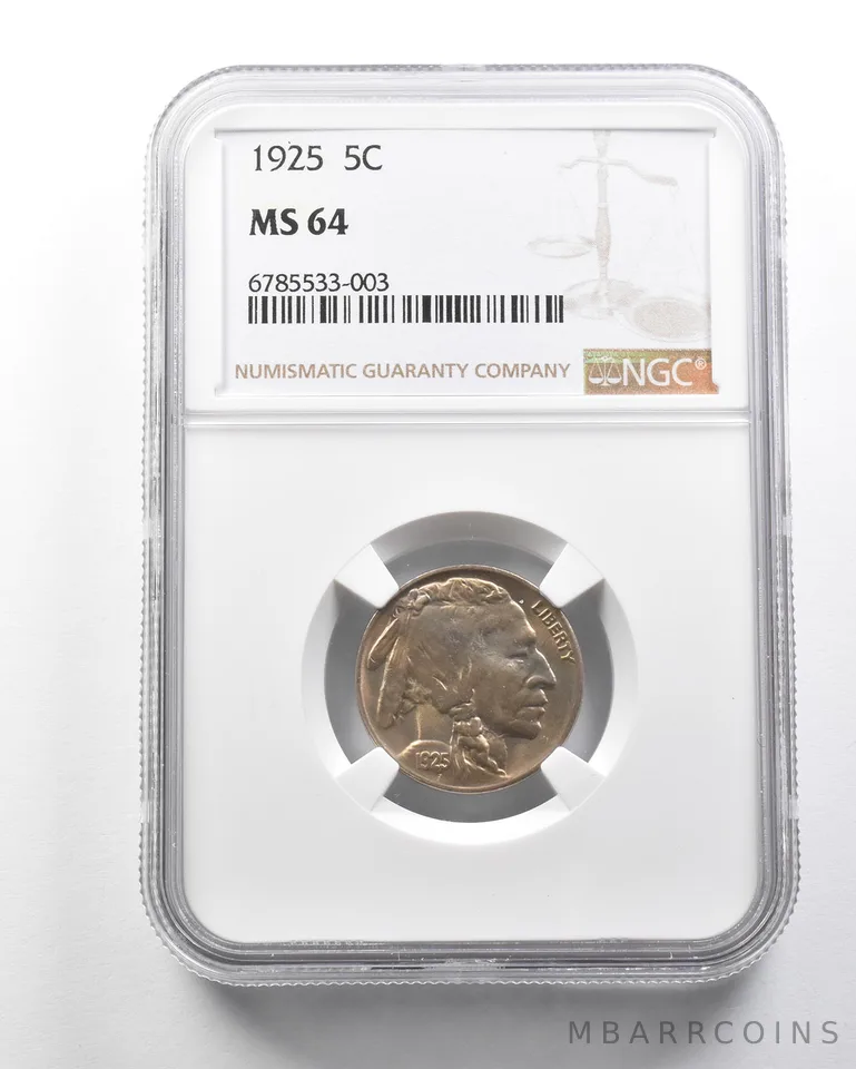 MS64 1925 Indian Head Buffalo Nickel NGC *4161