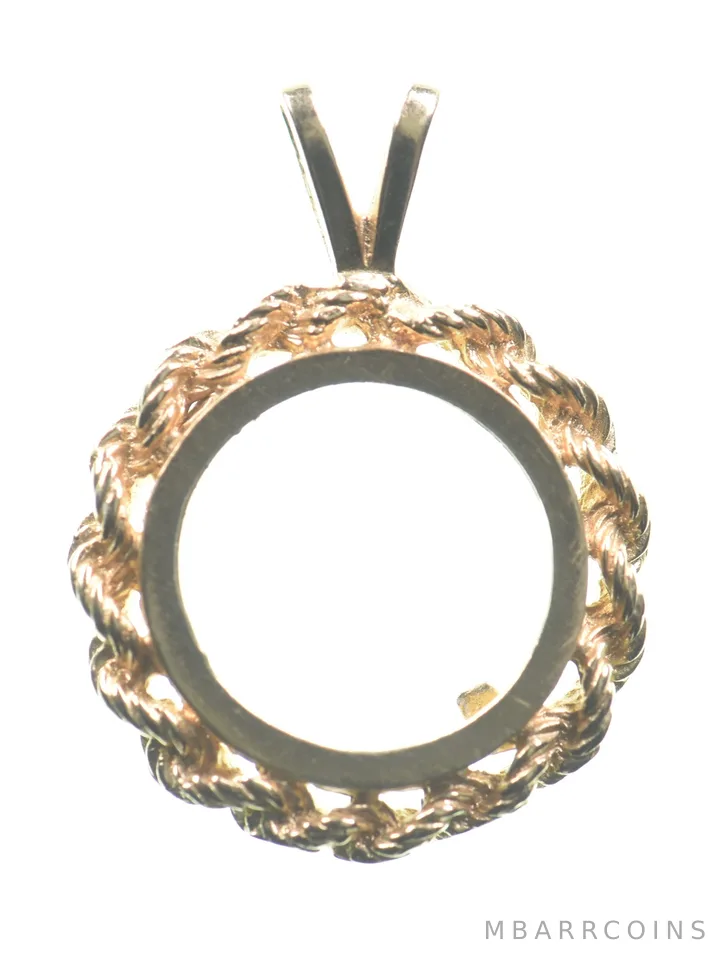 14k 2.3 Gram Gold Bezel Dos Pesos *4528