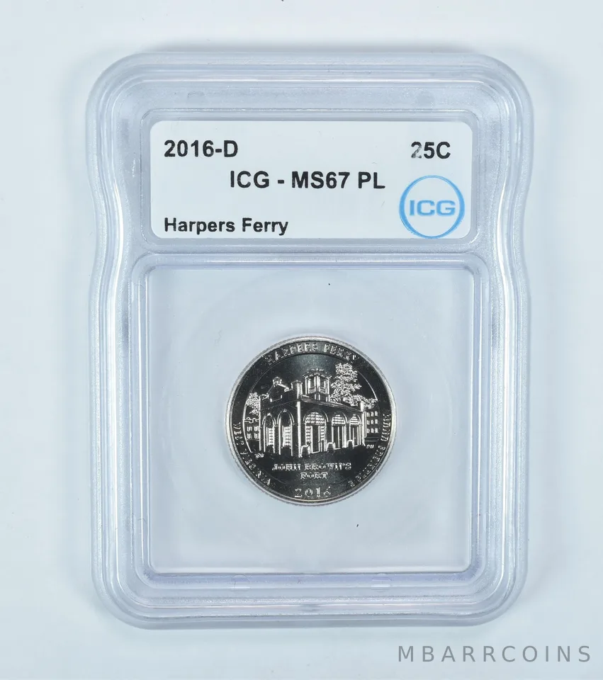 2016-D Washington Quarter ATB Harpers Ferry MS67 PL ICG